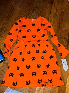 Cat & Jack orange cat Halloween dress